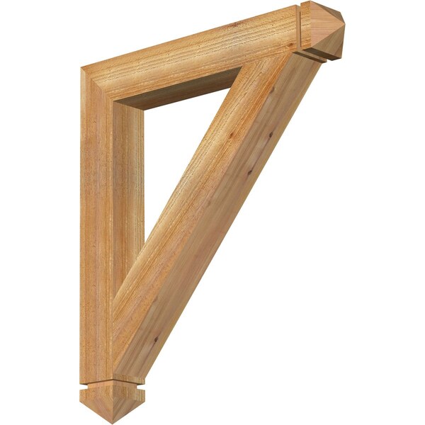 Ekena Millwork Traditional Arts & Crafts Rough Sawn Bracket, Western Red Cedar, 4"W x 28"D x 32"H BKT04X28X32TRA03RWR - main